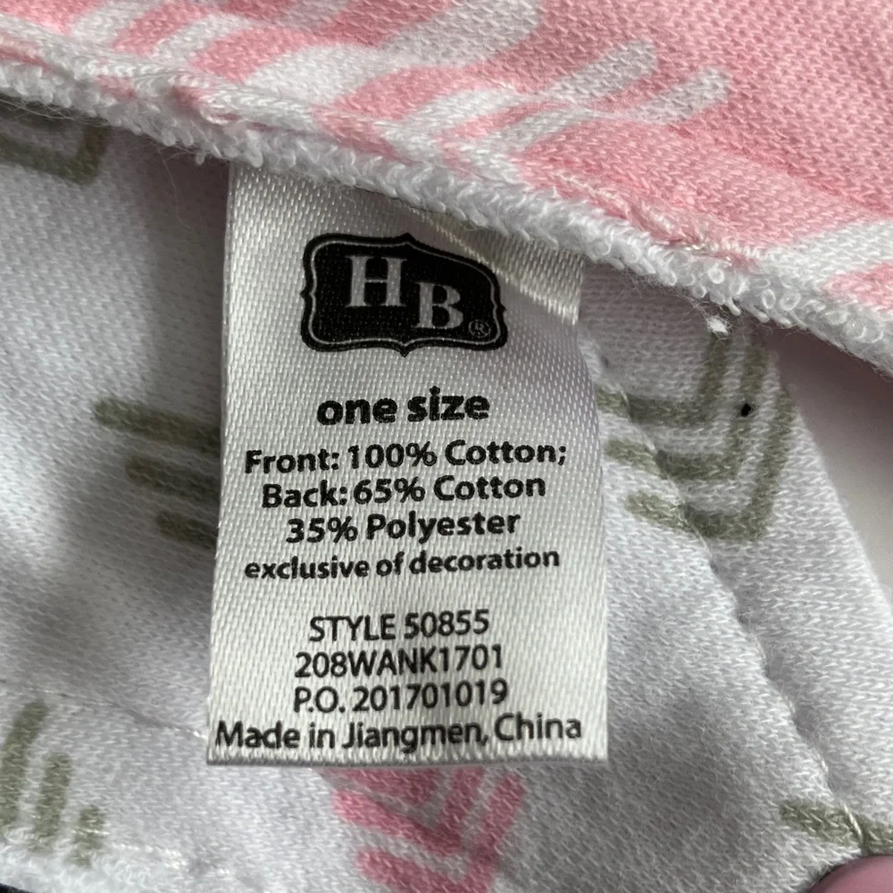 Hudson Baby Pink and Green Bandana Bibs Set